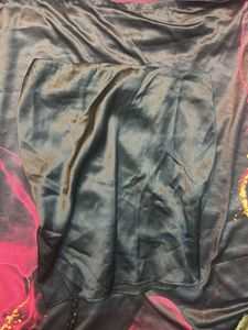 Black Ruched Mini Skirt