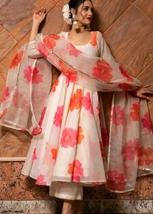 🤍🩷🧡 Kurta + Dupatta Set (NEW &amp; Bright White)