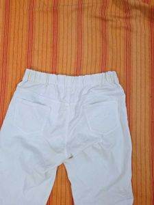 Comfortable White Cotton Pants