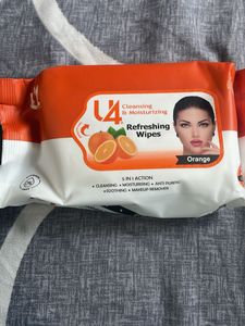U4 Refreshing Wipes - Orange pack of 2