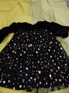 baby party gown with shimmer net outside