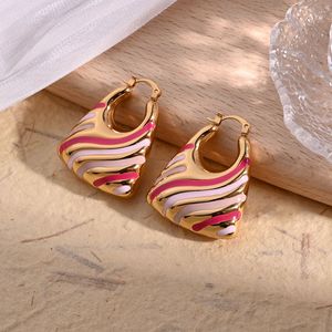 Striped Statement Hoop Earrings