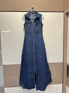 Sleeveless Denim Maxi Dress