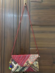 Embroidered Patchwork Clutch Bag
