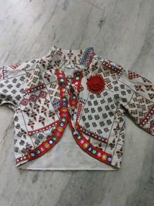 Boho Embroidered Jacket Style Blouse