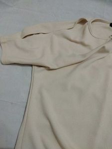 Stylish Cream Knit Top