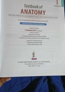 Anatomy Textbook by Inderbir Singh
