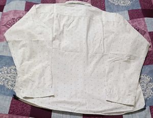Men's White Printed Casual Shirt