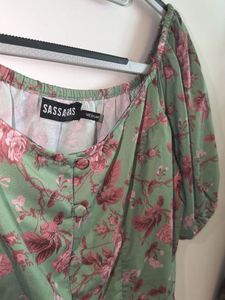 Floral Print Peplum Top