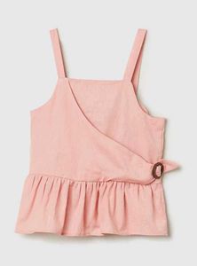 Peach square neck Wrap Top