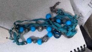 Blue Beaded Statement Necklace