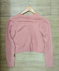 Dusty Rose Cardigan Top