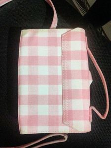 Cute Pink Gingham Crossbody Bag