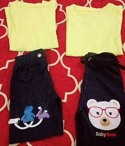 Vibrant Yellow T-Shirt &amp; shorts