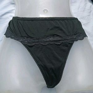 🤎 Black Lace Trim Briefs