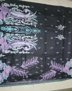 Elegant Black Printed Kurta Set material