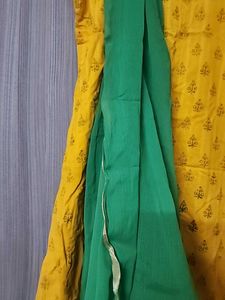 A Line Stitched Kurti With Dupatta