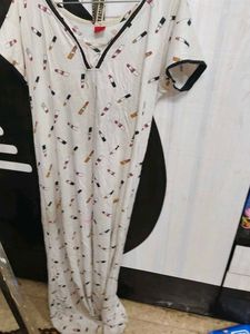 2 combo nighty Cute Lipstick Print Top