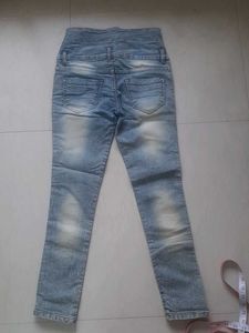 Stylish Hand-painted and embroidered Denim Jeans