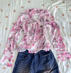 Chic Floral Print Blouse