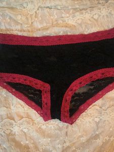 Black & Pink Lace Briefs