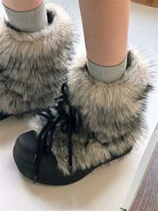 Millennial Style Thick-Soled Furry Snow Boots