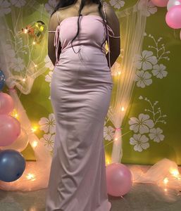 Elegant Pink Bodycon Maxi Dress