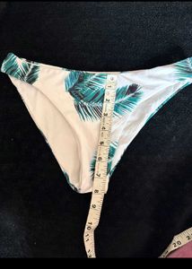 Tropical Leaf Print Bikini Bottoms