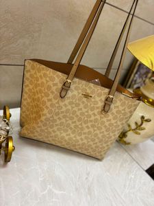 Coach Tote Bag - Beige Signature Print