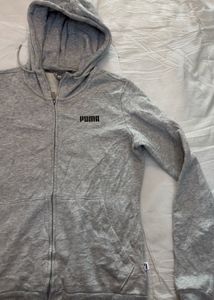 Puma Grey Zip-Up Hoodie