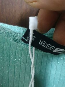Mint Green Ribbed Crop Top small size no 138