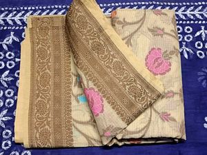 Elegant Floral Print Saree