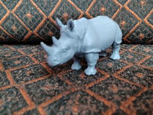 3D Printed Rhinoceros Figurine
