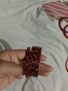 Red Glass Bangles