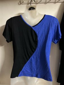 Color Block V-Neck T-Shirt