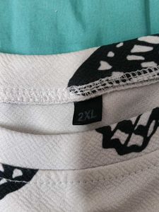 White Butterfly Print T-Shirt