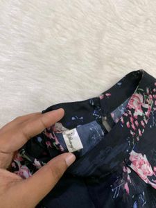 Floral Bell Sleeve Sheer Top