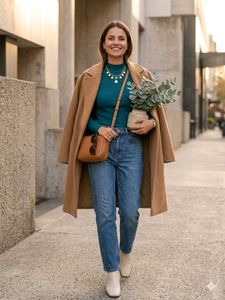 Teal Mock Neck Long Sleeve Top