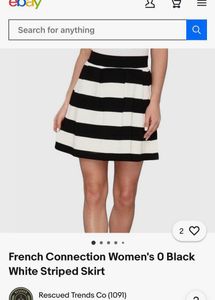 Premium OG French Connection Striped Short Skirt