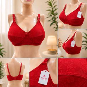 Red Lace Floret Bra