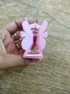 Cute Pink Bow &amp; Flower Hair Clips