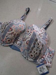 36D Boho Floral Print Bra