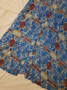 Women Blue Front Slit Kurta