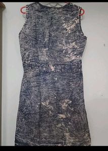 Denim Style Sleeveless Dress