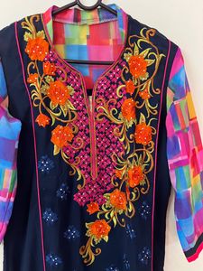 Heavy Embroidery Suit Front N Back With Dupatta