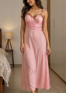 Elegant Pink Floral Gown