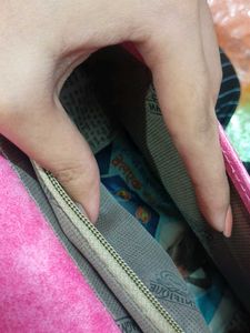 Stylish Pink Croc Embossed Handbag