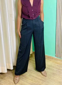 Stylish Wide Leg Black Pants