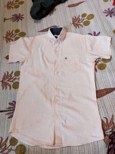 Pink Printed Short Sleeve Shirt for Boys