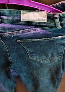 Blue Flared Denim Jeans
